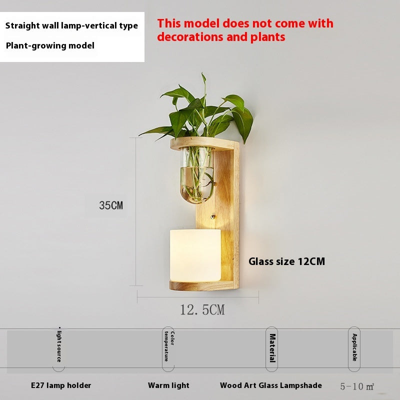 Wooden Wall Lamp – Simple Bedside Light