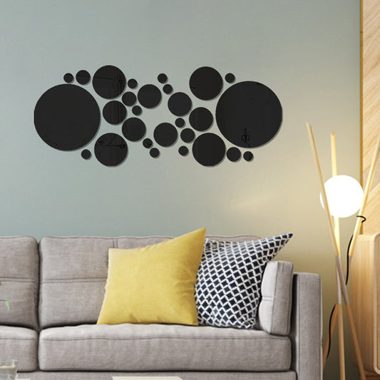 3D Circle Mirror Wall Stickers – Acrylic Décor