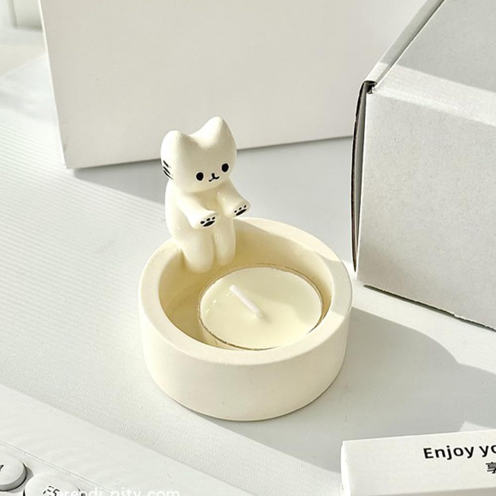 Cat Candlestick Holder – Cute Kitten Candle Décor