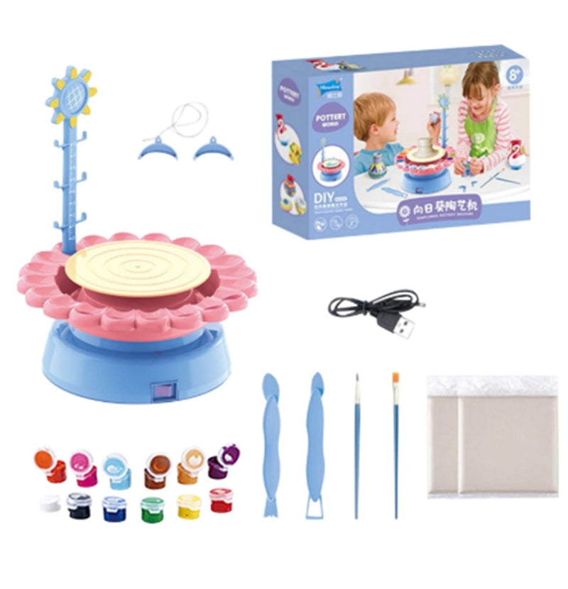 Electric Pottery Drawing Machine – DIY Clay Toy Set