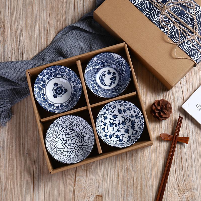 Japanese Ceramic Rice Bowl Gift Set