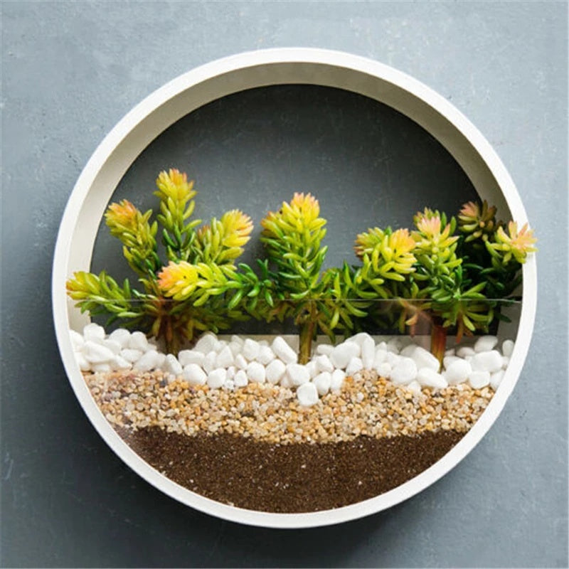 Round Iron Wall Vase – Hanging Succulent Planter