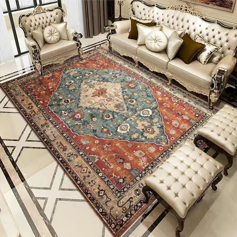 Vintage Bohemian Area Rug – Rectangle Living Room Carpet