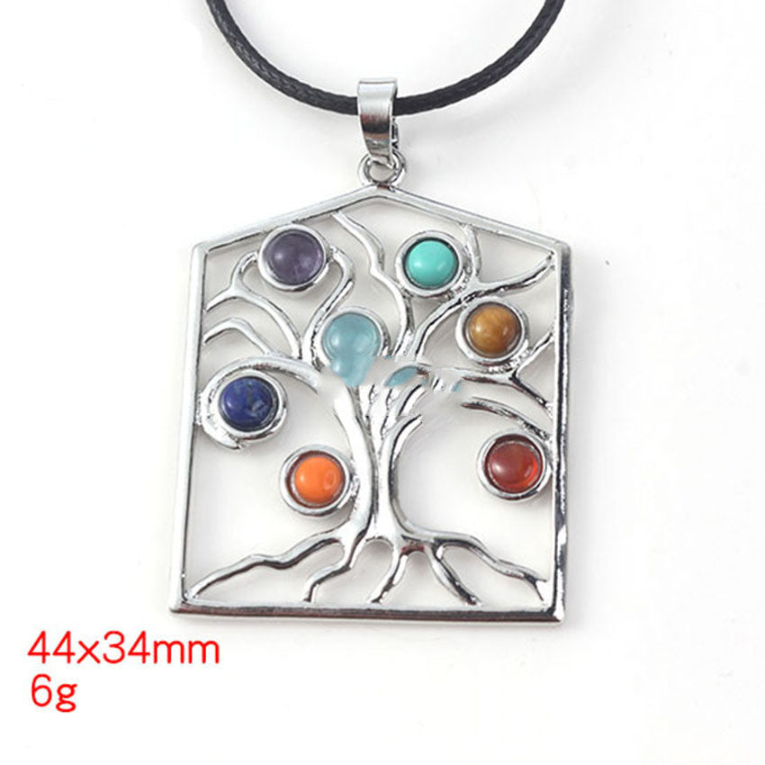 Crystal Chakra Pendant Necklace