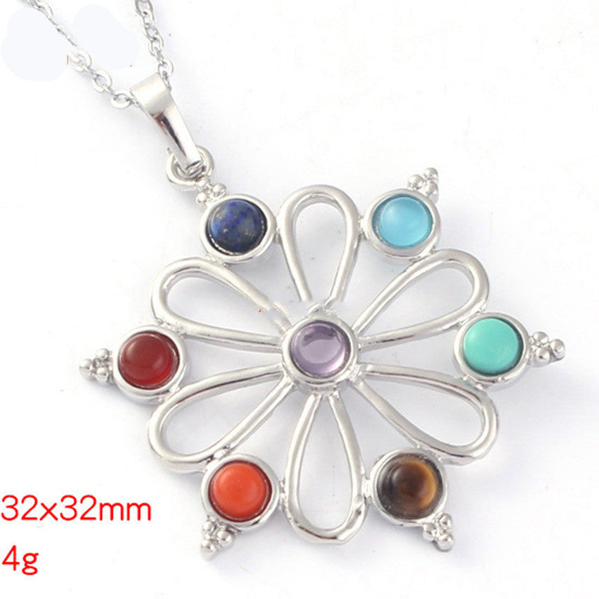 Crystal Chakra Pendant Necklace