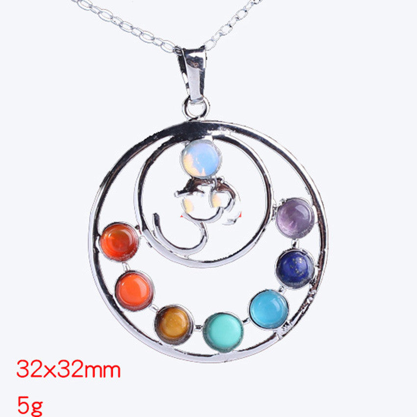 Crystal Chakra Pendant Necklace