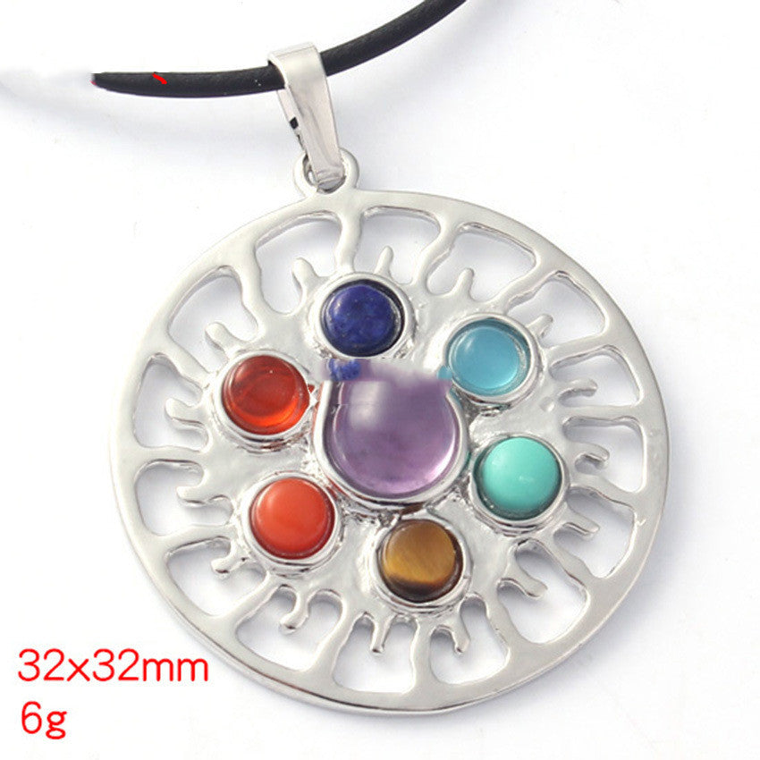 Crystal Chakra Pendant Necklace