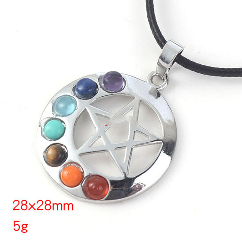 Crystal Chakra Pendant Necklace
