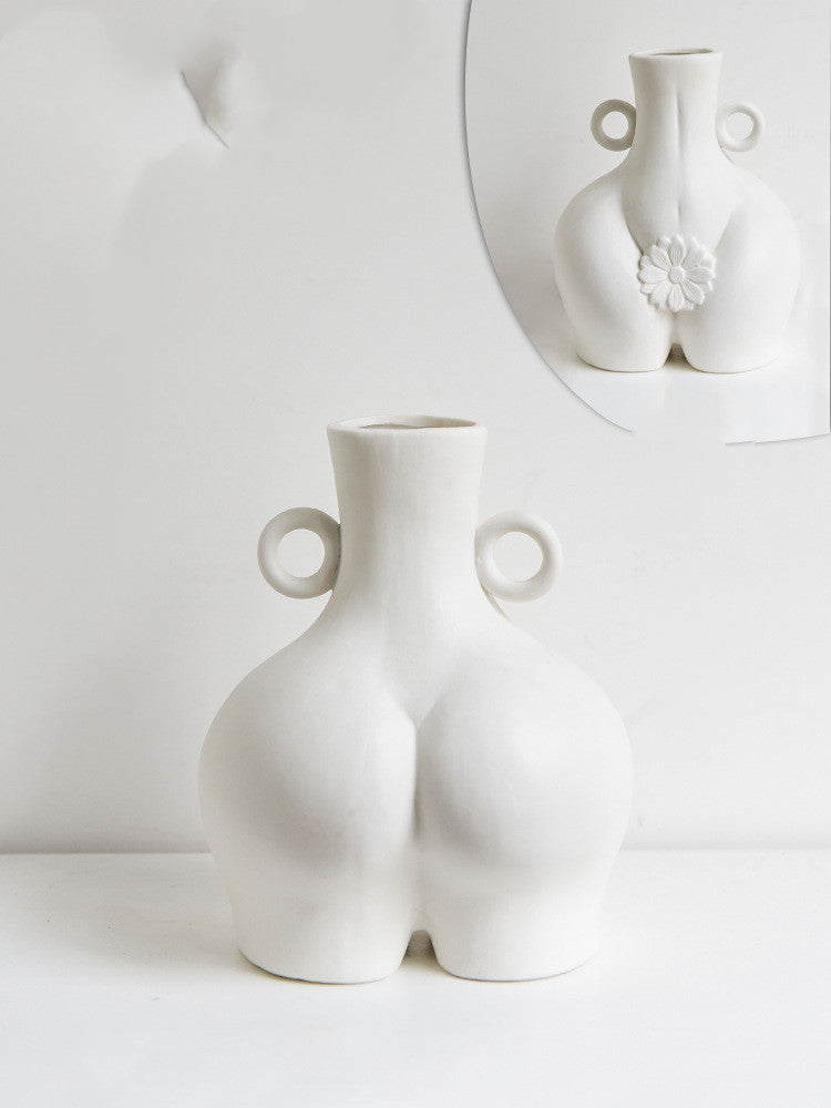 Nordic Human Body Ceramic Vase – Home Décor Accent