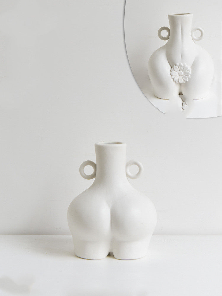 Nordic Human Body Ceramic Vase – Home Décor Accent