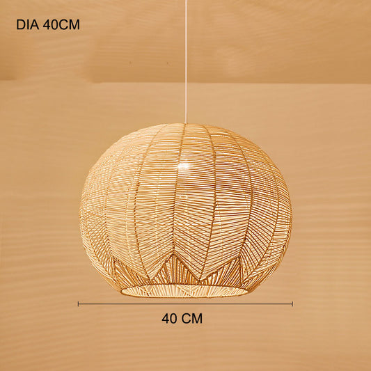 Japanese Zen Rattan Chandelier – Designer Light