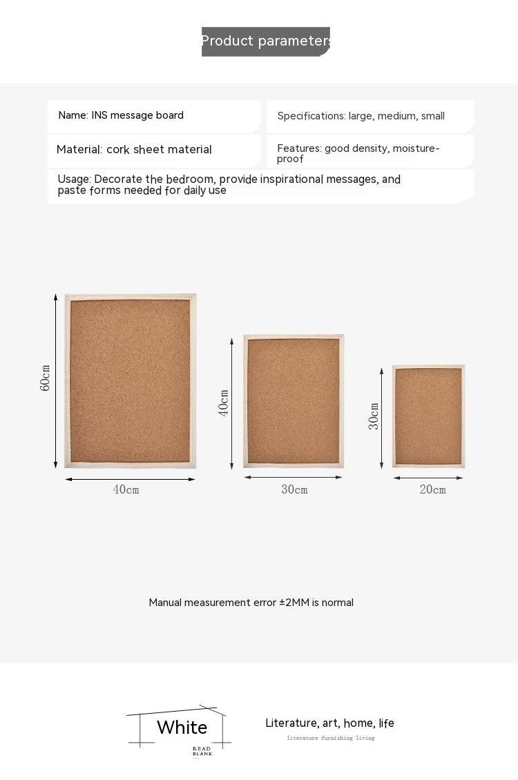 Pushpin Cork Background Board