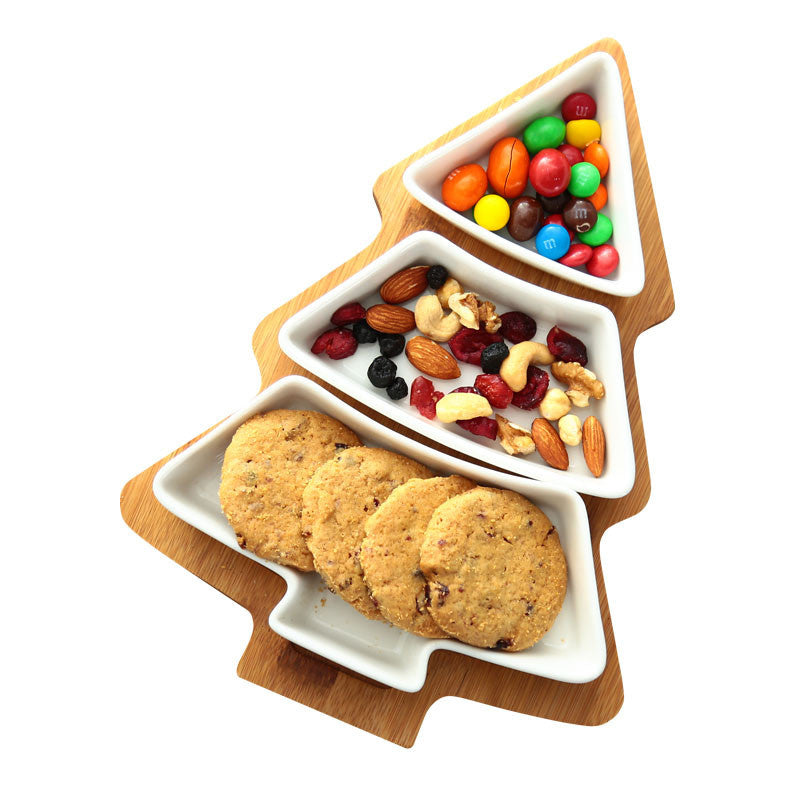Christmas Tree Ceramic Plates – 4 Pcs Set