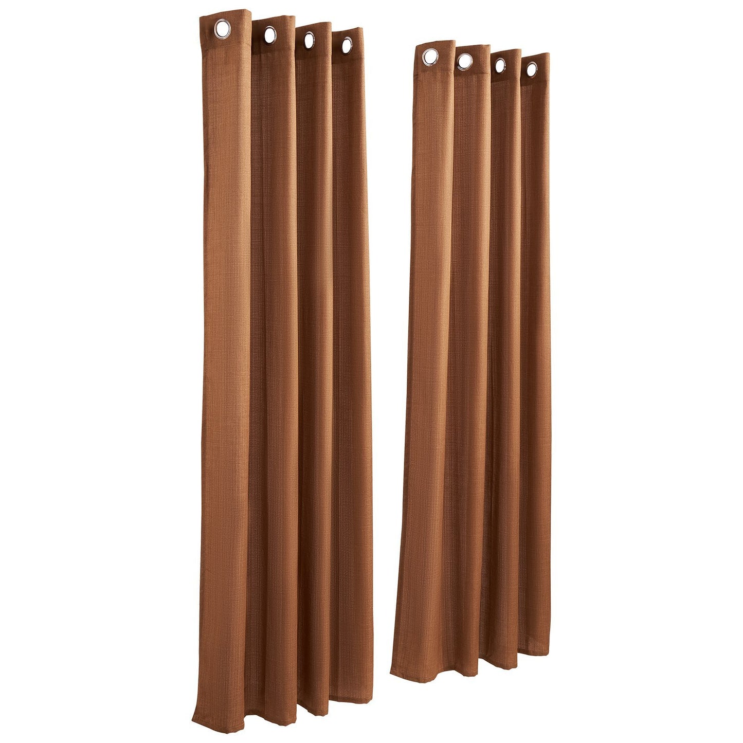 Natural Linen Curtains – 2 Panels, Light Filtering