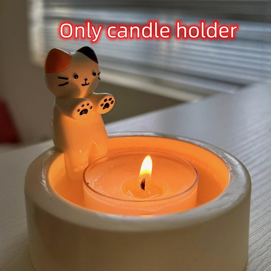 Cat Candlestick Holder – Cute Kitten Candle Décor