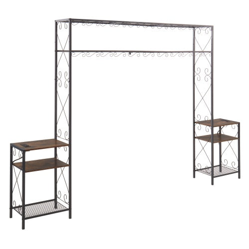 Queen Bed Frame with Storage & 2 Nightstands