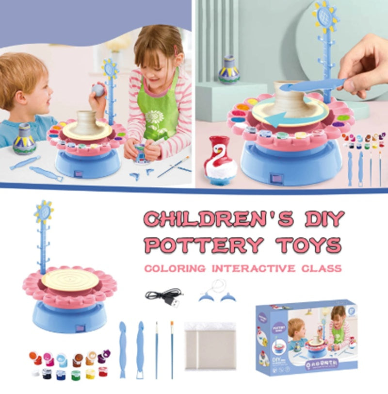 Electric Pottery Drawing Machine – DIY Clay Toy Set