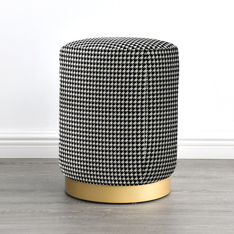 Nordic Round Ottoman – Low Sofa Stool