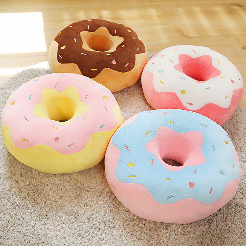 Donut Round Cushion – Fun Cartoon Floor Pillow