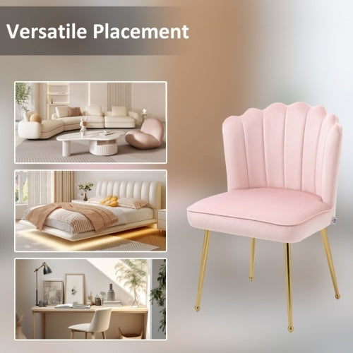 Velvet Shell Accent Chair – HOMCOM Modern Chair
