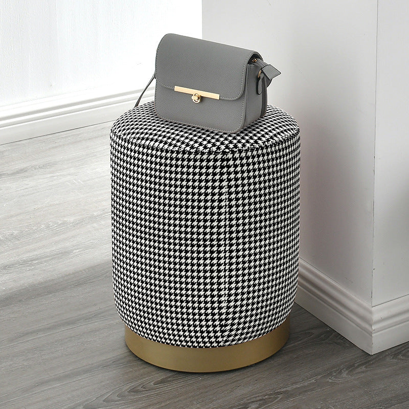Nordic Round Ottoman – Low Sofa Stool