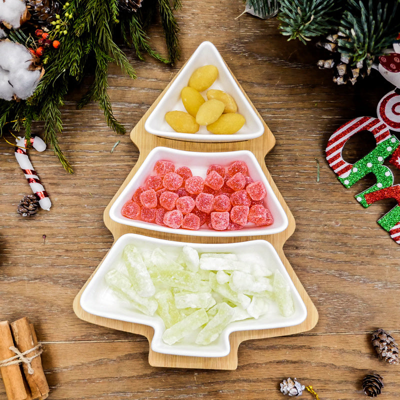 Christmas Tree Ceramic Plates – 4 Pcs Set