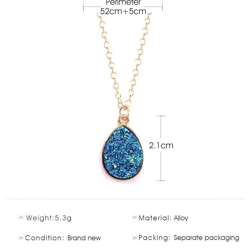 Water Drop Crystal Cluster Necklace – Fashion Jewelry