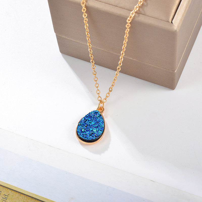 Water Drop Crystal Cluster Necklace – Fashion Jewelry