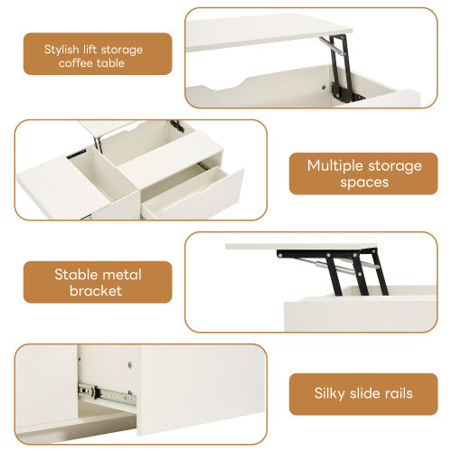 Lift Up Coffee Table, Coffee Table With Drawe