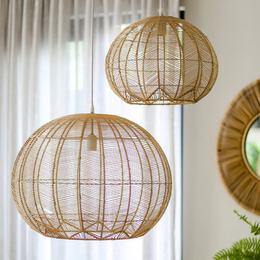 Japanese Zen Rattan Chandelier – Designer Light