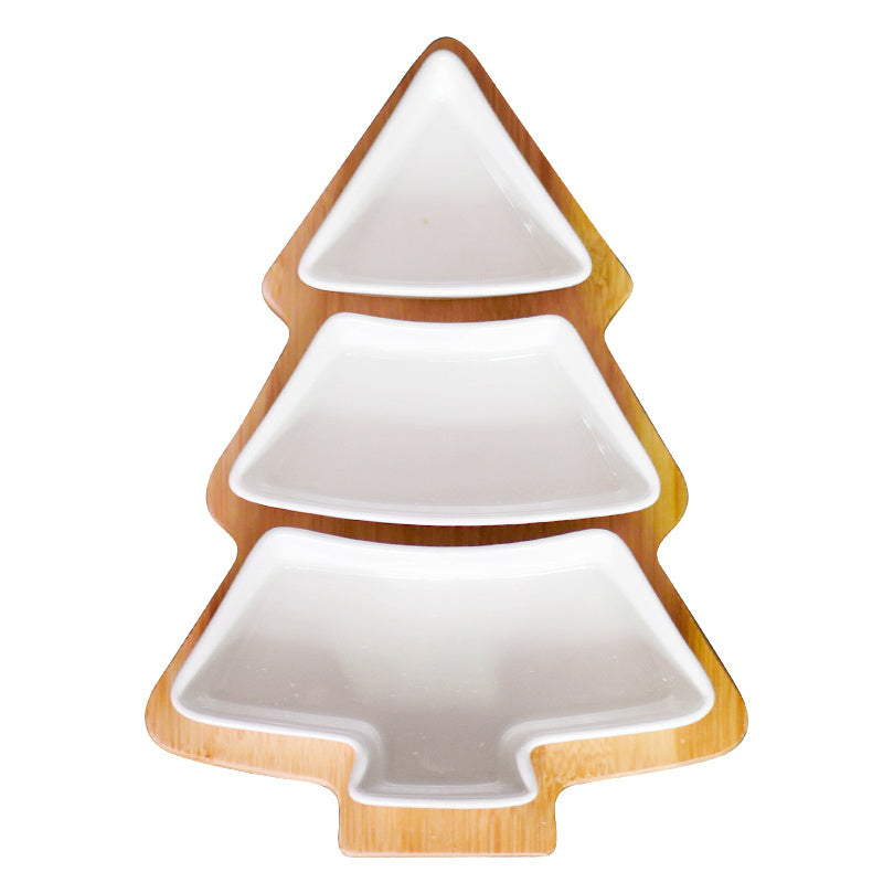 Christmas Tree Ceramic Plates – 4 Pcs Set