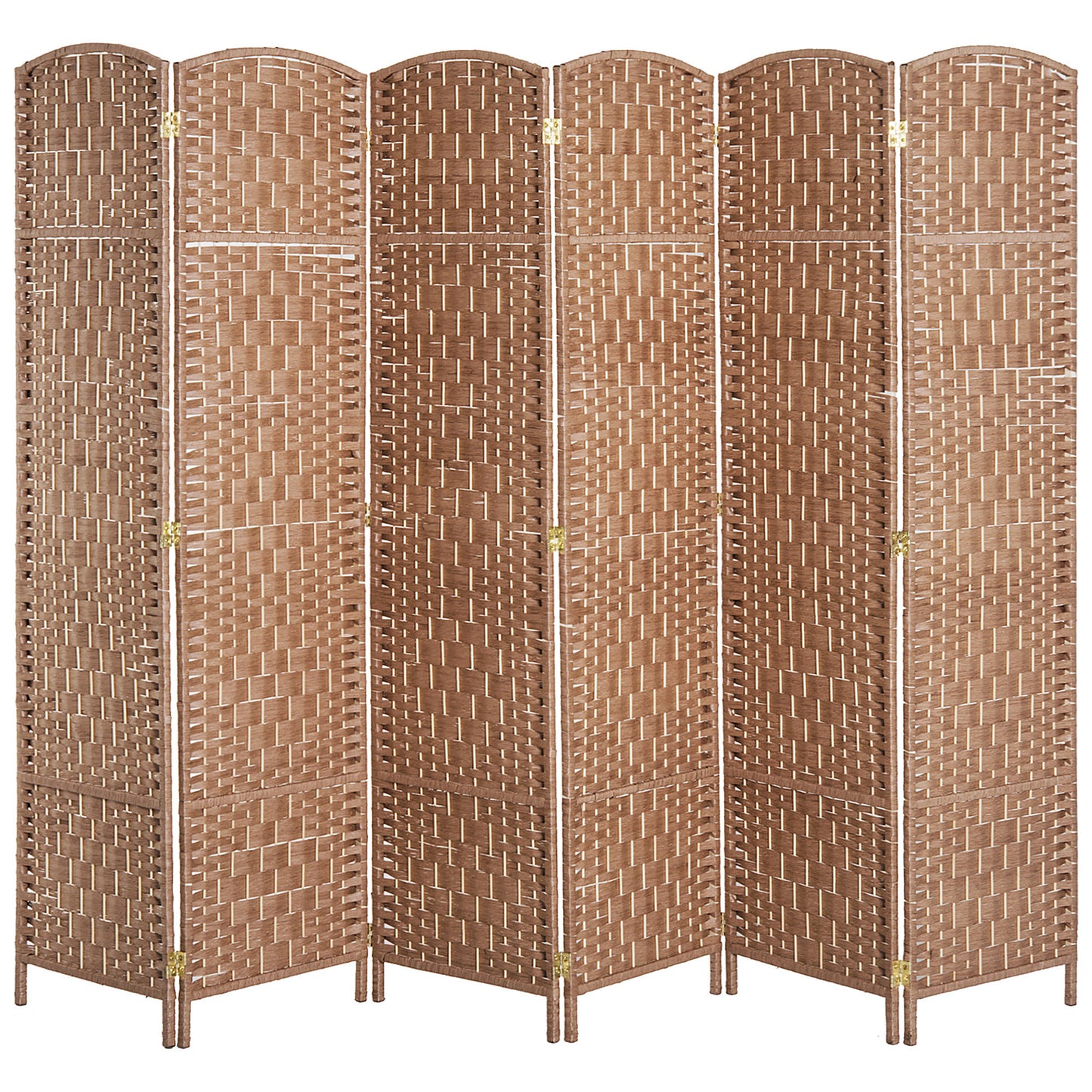 6-Panel Wicker Room Divider