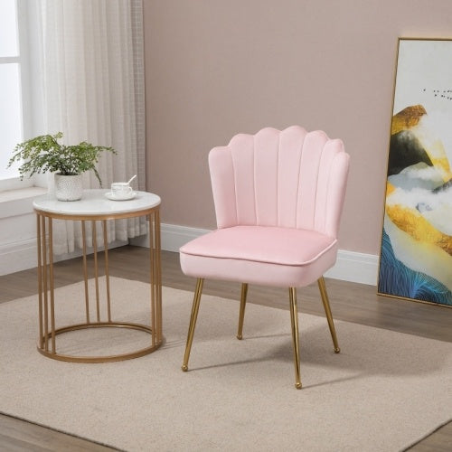 Velvet Shell Accent Chair – HOMCOM Modern Chair
