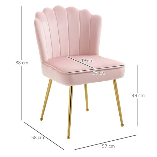 Velvet Shell Accent Chair – HOMCOM Modern Chair