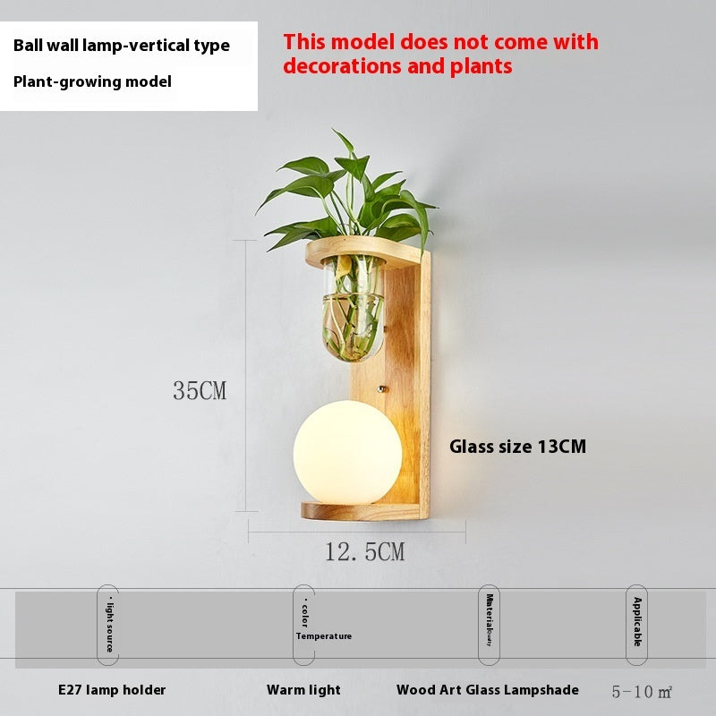 Wooden Wall Lamp – Simple Bedside Light