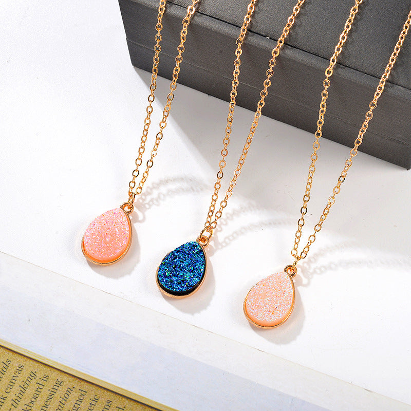 Water Drop Crystal Cluster Necklace – Fashion Jewelry