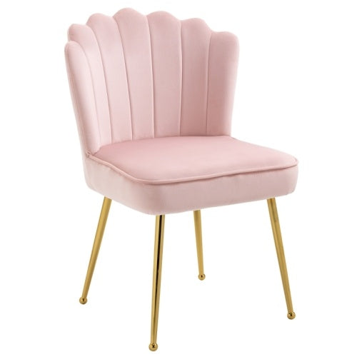 Velvet Shell Accent Chair – HOMCOM Modern Chair