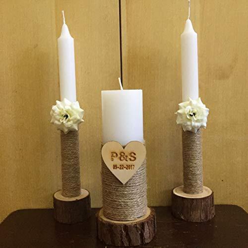 Wooden Wedding Candle Holders – Rustic Décor