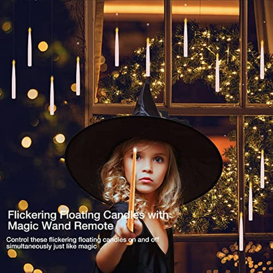 Flameless Flickering Candles with Magic Wand Remote