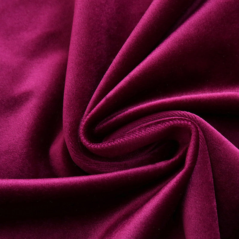 Luxury Velvet Water Wave Curtains – Blackout Red