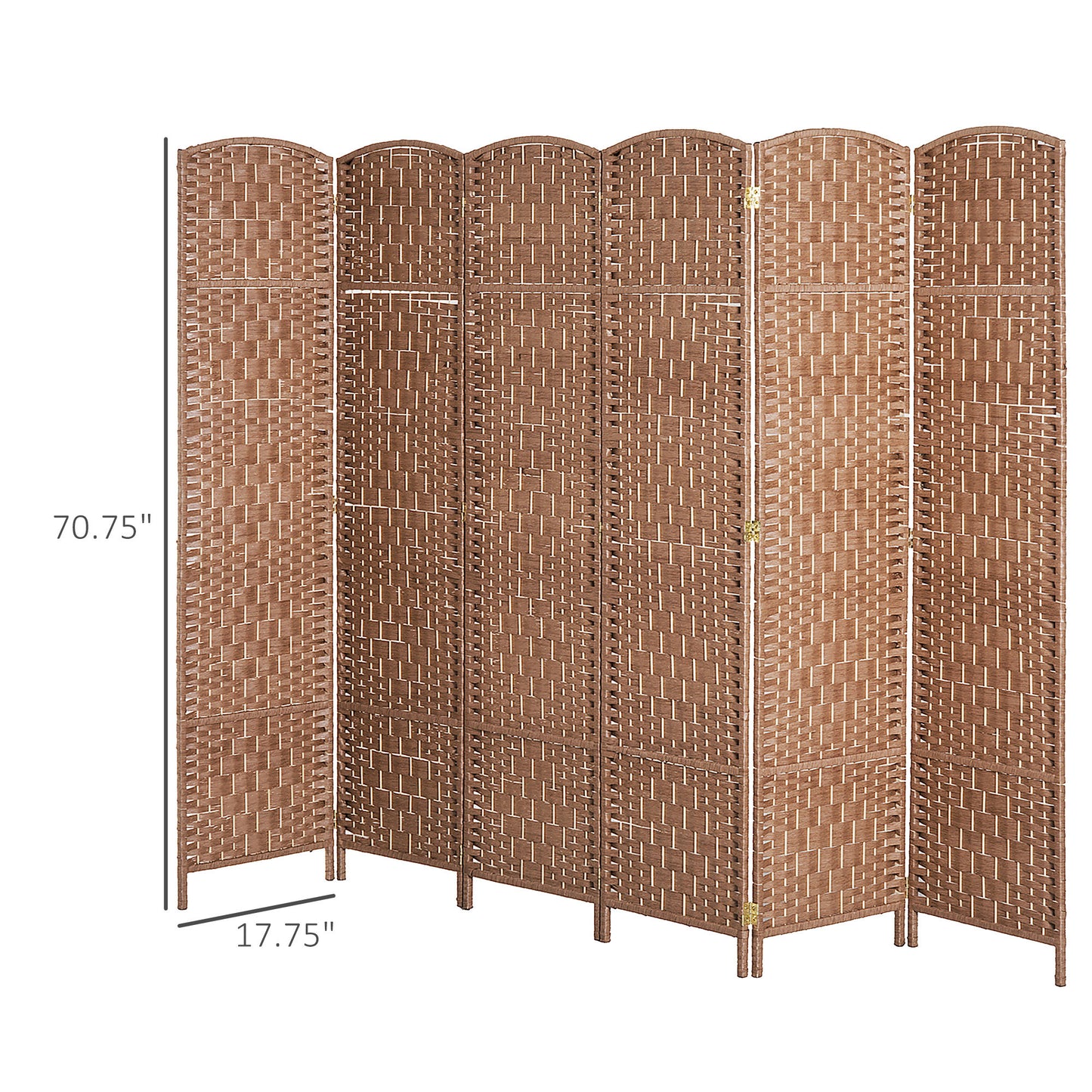 6-Panel Wicker Room Divider