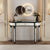 Half Moon Mirrored Console Table – Fluted Glass