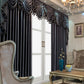 European Luxury Black Velvet Curtains