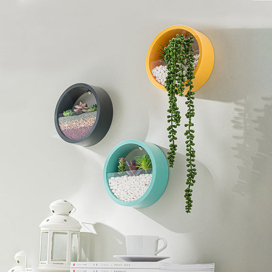 Round Iron Wall Vase – Hanging Succulent Planter