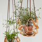 Macrame Wall Hanging Planter – Leather Hanger Basket