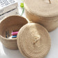 Japanese Style Linen Table Top Sundries Storage Basket