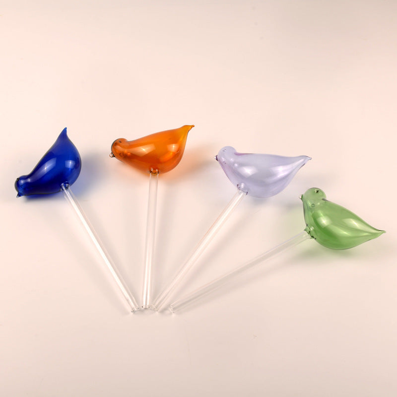 Glass Self-Watering Bird Feeder – Automatic Watering Can