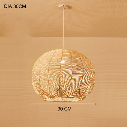 Japanese Zen Rattan Chandelier – Designer Light