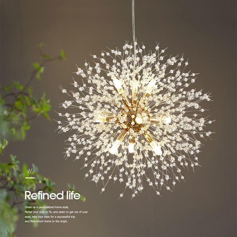 Dandelion Crystal Chandelier – Elegant Lighting Fixture