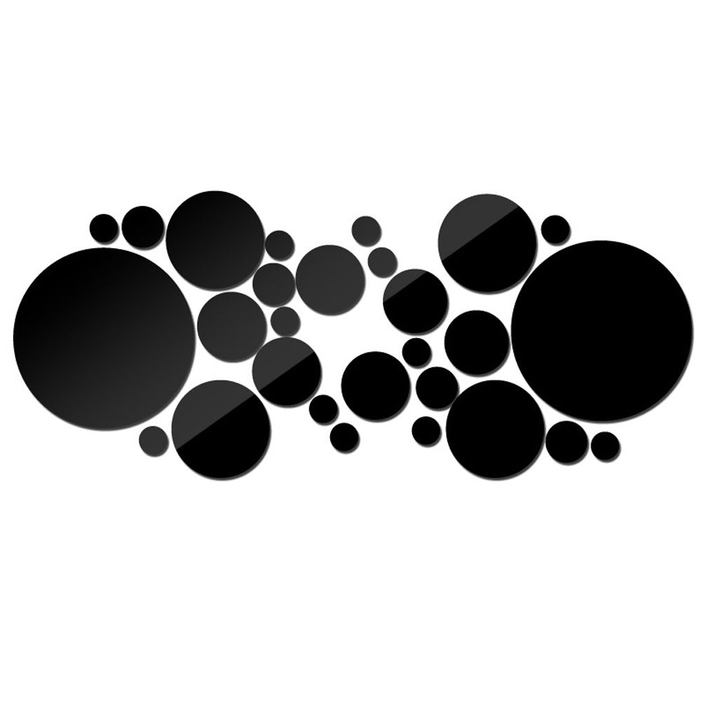 3D Circle Mirror Wall Stickers – Acrylic Décor
